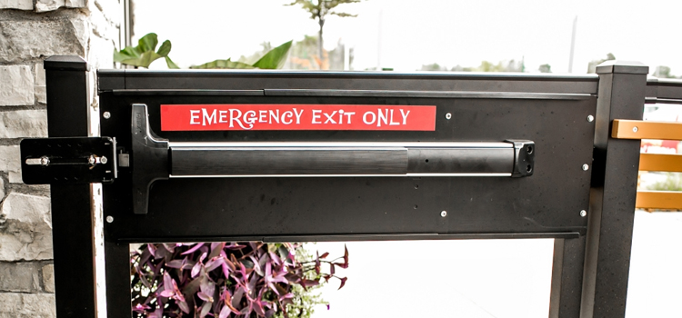emergency push bar installation in Arcata