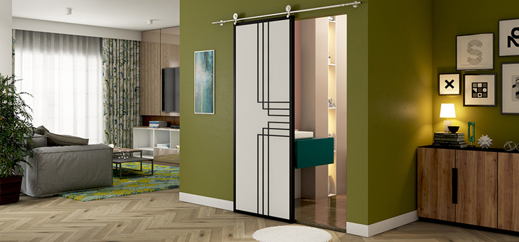 sliding bathroom door installation in Arcata